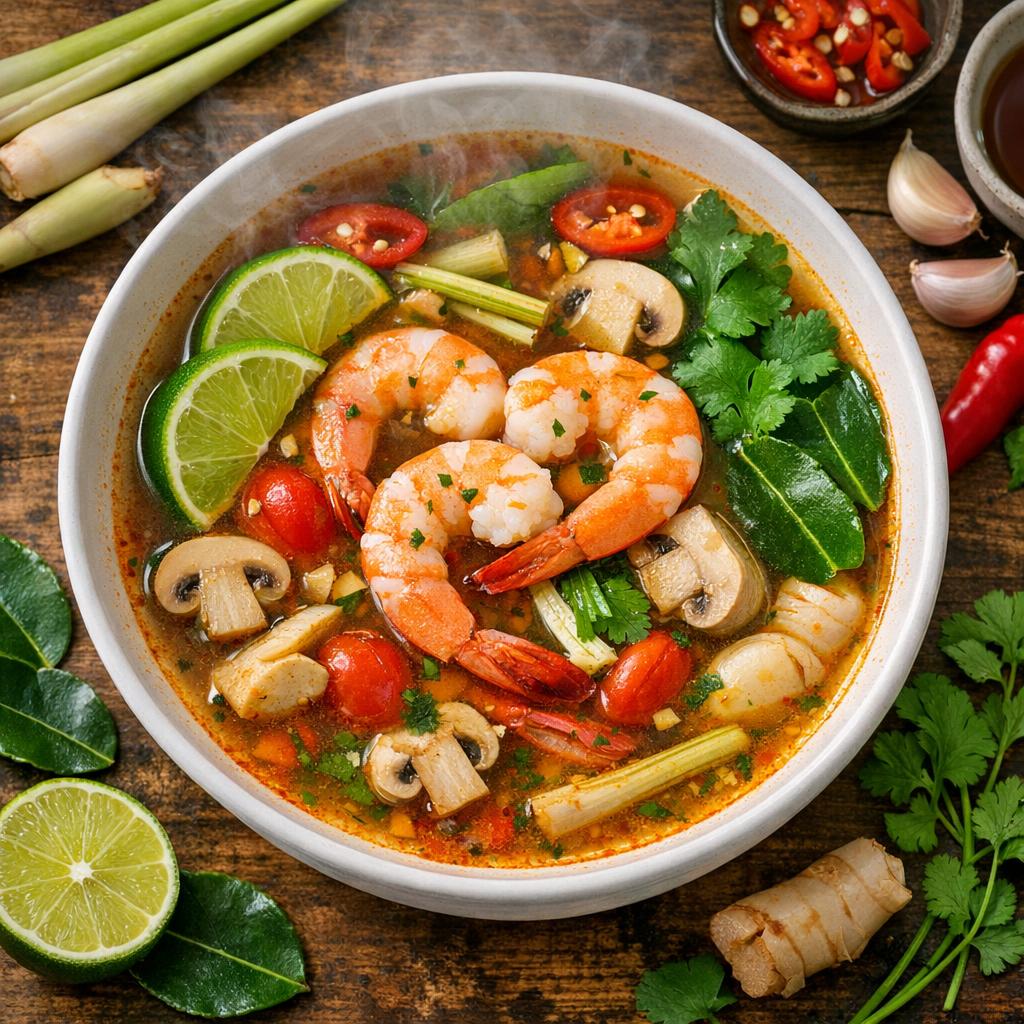 Tom Yum : soupe thaïlandaise aux crevettes